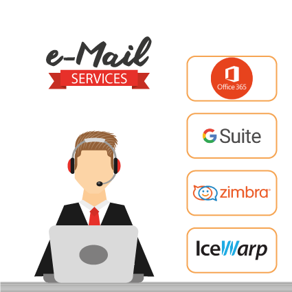 Bulk Email Service Providers Company Mumbai - Microsoft Office 365, Google Gsuite, IceWrap, Zimbra, Custom Linux Box on Postfix and Mailscanner 